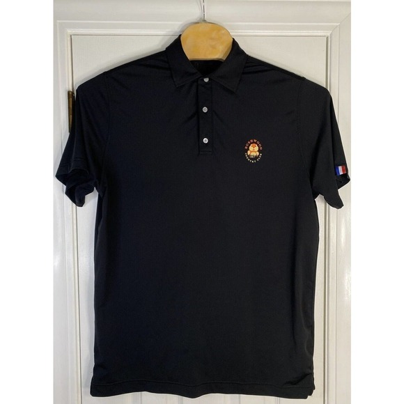 USAG U Suck at Golf Mens Performance Stretch Polo Shirt Size Large Black‎ - Picture 1 of 9